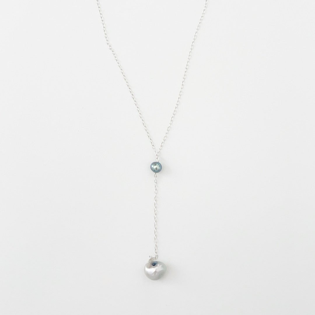 Blue & Metallic Lariat